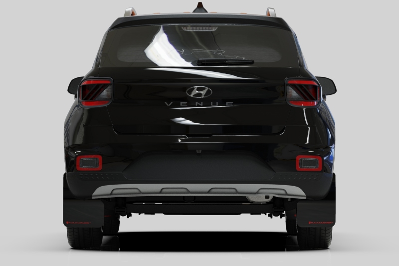 Hyundai Venue Mud Flap Kit - Front + Rear - Rally Armor - UR Premium Polyurethane - Black - `20-`25